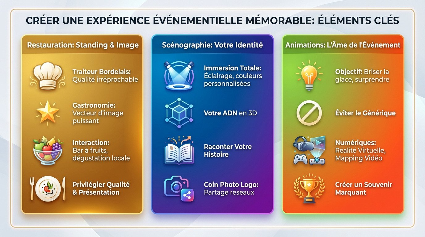 Cocktail dînatoire inauguration entreprise Bordeaux